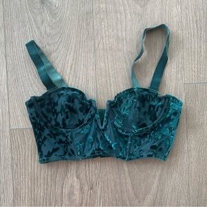 Dynamite velvet crop bra top